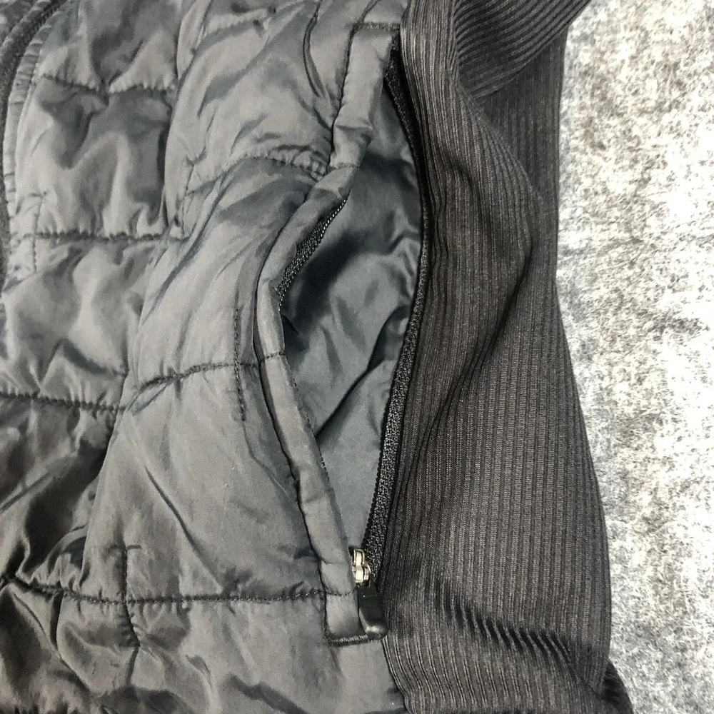 Nike Therma-Fit Running Vest Wome's Small Black Quilted‎ Zip Pockets Insulated